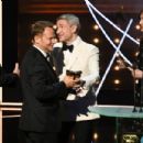 Martin Freeman and Sophie Turner with Richard Baneham - The EE BAFTA Film Awards (2023) - 454 x 303