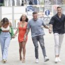 Holly Hagan – With Zahida Allen Leave Menagerie Bar and Restaurant in Manchester - 454 x 329