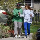 Ashley Hart – With Jessica Hart out for a walk in Los Angeles - 454 x 374