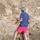 Paulina Porizkova – With boyfriend Jeff Greenstein seen on a Caribbean beach in St Barts - 454 x 593