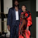 Gabrielle Union – In a Loewe gown with husband Dwyane Wade dine at Casa Cipriani in New York - 454 x 681