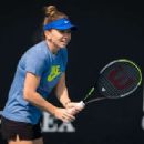 Simona Halep – Practises during the 2020 Australian Open in Melbourne - 454 x 316