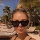 Danielle Knudson in Black Bikini on the beach in Tulum - 454 x 806