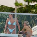 Kalani Hilliker – With Lexi Petzak in a bikinis by the pool in Miami - 454 x 537
