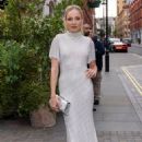 Clara Paget – Photographed in a white dress at British Vogue X self-portrait Summer Party in London - 454 x 681