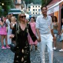 Paris Hilton – With Carter Reum on a stroll on holiday in Portofino