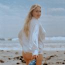 Iskra Lawrence – Beach photoshoot for her Saltair Skin Care Products - 454 x 636