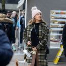 Kelly Brook and Jeremy Parisi take their puppy Teddy for a walk in Hampstead