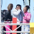 Jill Scott – With Charlene White Board a helicopter to enter the jungle in Gold Coast - 454 x 635