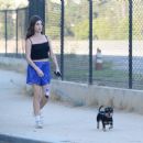 Rainey Qualley – Seen with her dog in Los Angeles - 454 x 373
