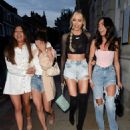 Olivia Attwood – With Fran Parman, Nicole Bass, Clelia Theodorou at ‘Olivia Meets Her Match’ set - 454 x 553
