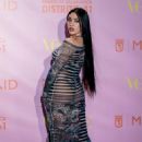 Lourdes Leon leaves little to the imagination in sheer stripes