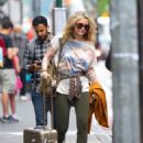 Paris Jackson &#8211; In olive green leggings seen leaving her hotel in New York