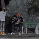 Lais Ribeiro – Night out at a Bus Stop in Miami - 454 x 314