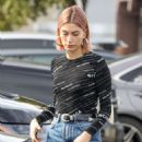 Hailey Baldwin in Jeans at Joan’s on Third in Los Angeles