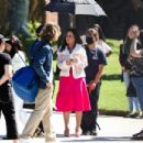 Lacey Chabert – Filming ‘Mean Girls’ themed Pepsi commercial in Los Angeles - 454 x 303