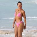 Kim Kardashian – In a pink bikini during holiday in Turks and Caicos - 454 x 681