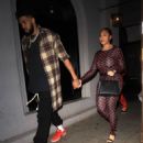 Jordyn Woods – With boyfriend Karl Anthony Towns at Craig’s in West Hollywood - 454 x 568