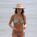Jordana Brewster – In a floral bikini in Santa Barbara