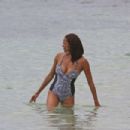 Rochelle Aytes in Swimsuit on the Beach in Hawaii September 5, 2016 - 454 x 302