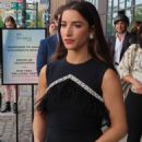 Aly Raisman – In black dress arrives at the Glasshouse in New York - 454 x 588