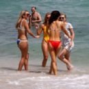 Danielle Peazer in Bikini on the beach in Miami - 454 x 302