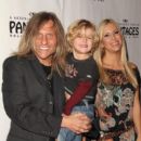 C.C. Deville, son Vallon Deville Johannesson and Shannon Malone at the "Rock Of Ages" Opening Night, Pantages Theater, Hollywood, CA. 02-15-11