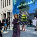 Annalynne McCord – Attending a protest at the Balenciaga Store in Beverly Hills - 454 x 673