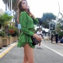 Blanca Blanco – In a green summer dress outside a hair salon in Cannes - 454 x 681