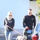 Robin Wright – With her husband Clement Giraudet take their dogs out in Brentwood