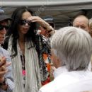 L'Wren Scott and Mick Jagger on the grid ahead of the Monaco F1 race, May 16, 2010 in Monte Carlo, Monaco