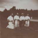 Vasily Vladimirovich Khvoshchinsky, Tsar Nicholas II, Grand Duchess Tatiana Nikolaevna and Pototsky in the Finnish Skerries, June - July 1913. - 454 x 459