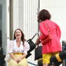 Kristin Davis – With Nicole Ari Parker on the set of ‘And Just Like That’ in New York