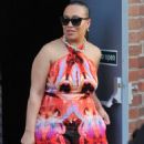 Rebecca Ferguson &#8211; In a floral attending the Liverpool Against Racism Music Day