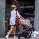 Chloe Madeley – Out with baby daughter Bodhi in Hampstead – North London - 454 x 605