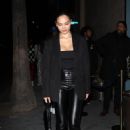 Shanina Shaik – Partying at The Fleur Room lounge in West Hollywood