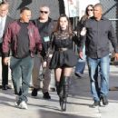 Selena Gomez – In a knee long boots as she arrived to Jimmy Kimmel Live in Los Angeles - 454 x 349