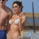 Chantel Jeffries – In a silver bikini at the beach in Miami