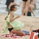 Rebecca Judd in Black Bikini on holiday in Noosa - 454 x 324