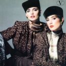 Joan Severance, Julie Wolfe Modeling for Valentino Vogue Italy 1983 - 454 x 599