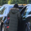 Mila Kunis – Out in olive green puffer jacket in Beverly Hills