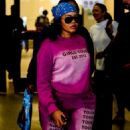 Angela Simmons – Wears pink sweats and sneakers at LAX - 454 x 681