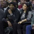 Meek Mill and Nicki Minaj watch the game between the Golden State Warriors and Philadelphia 76ers on January 30, 2016 at the Wells Fargo Center in Philadelphia, Pennsylvania - 454 x 353