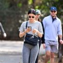 Lucy Hale – In grey leggings Stops by Fryman Canyon in Los Angeles