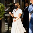 Reese Witherspoon – In white dress out in New York City