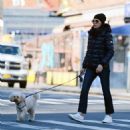 Julianna Margulies – Enjoys a stroll with her pooch in New York - 454 x 454