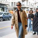 Bruna Marquezine – In Milan during Fashion Week sporting a Bottega Veneta coat and bag - 454 x 681