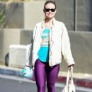 Olivia Wilde – In leggings morning workout in Los Angeles