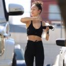 Cara Santana – Working out with a trainer at Rise Nation Gym in West Hollywood