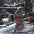 Sophie Hermann – In a red and cherry bikini in Ibiza - 454 x 593